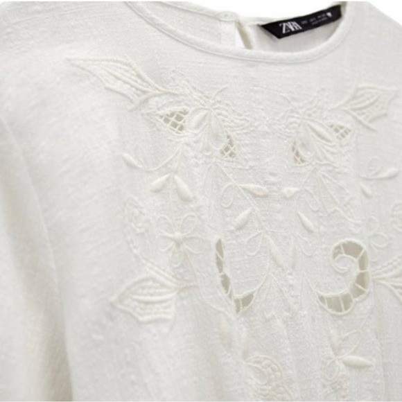 NWT Zara Cream Mini Dress - Picture 2 of 7